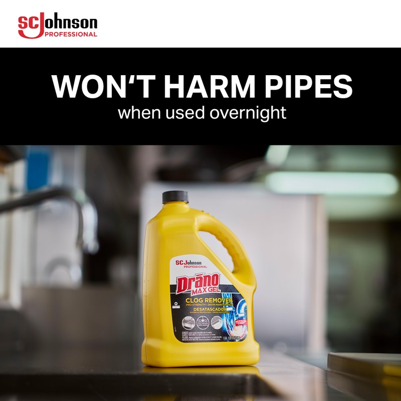 SC Johnson Professional Drano 696642 Max Gel Clog Remover, Bleach
