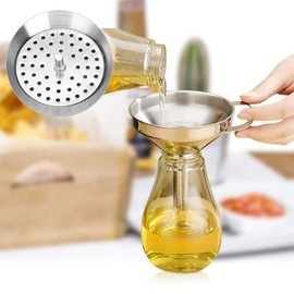 Stainless Steel Funnel Drain Large Wine Drain Strainer Filter Thickened Household Wide Mouth Funnel Wide Mouth Strainer Filtering Large Salad Large for Funnels