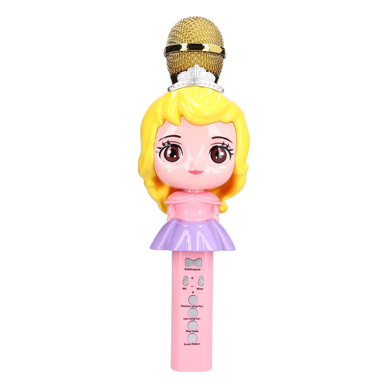 Children Microphone Cute Cartoon Exquisite Girls Wireless Bluetooth Microphone Toy