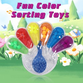 Colour Sorting Toy, Sensory Toy, Anti-Stress Toy, Children's Montessori Toy, Colour-Assorting Sensory Toy, for Counting and Sorting Colours Learning