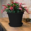 Bloem Terra Pot Planter (TR1000), Black, 10"