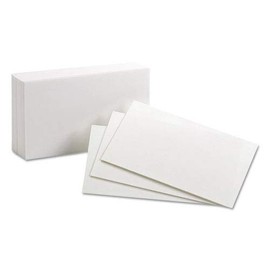 Oxford Products - Oxford - Unruled Index Cards, 3 x 5, White, 100/Pack - Sold As 1 Pack - Ideal for presentations and study aids. - Precision engineered for uniform size. - Commercial-quality card stock.