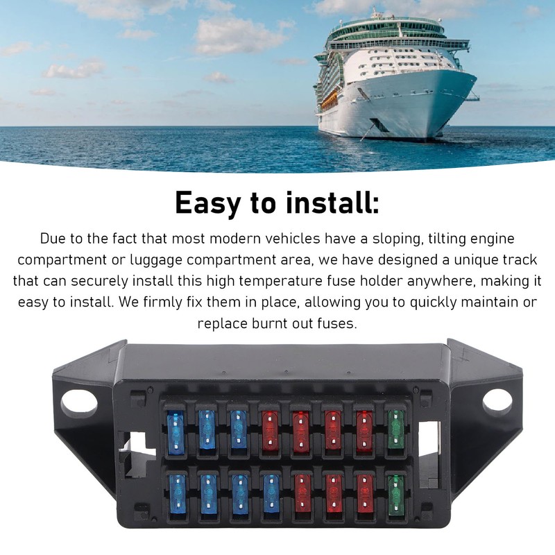 16 Way Automotive Fuse Box Mini High Temperature Resistant 16PCS