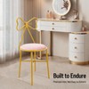 Modern Vanity Chair Stool, Cute Butterfly Shaped Backrest Makeup Chair