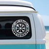 Black/Sliver Vegvisir Rune Circle Sticker Car Decal Window Simple Bumper