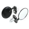 TCMT Black Motorcycle Round 7/8" Bar End Rearview Side Mirrors
