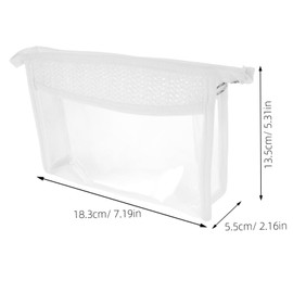 BESPORTBLE Travel Toiletry Bag Portable Clear Cosmetic Bag with Zipper for Easy Access Transparent Makeup Organizer for Daily Essentials for Women