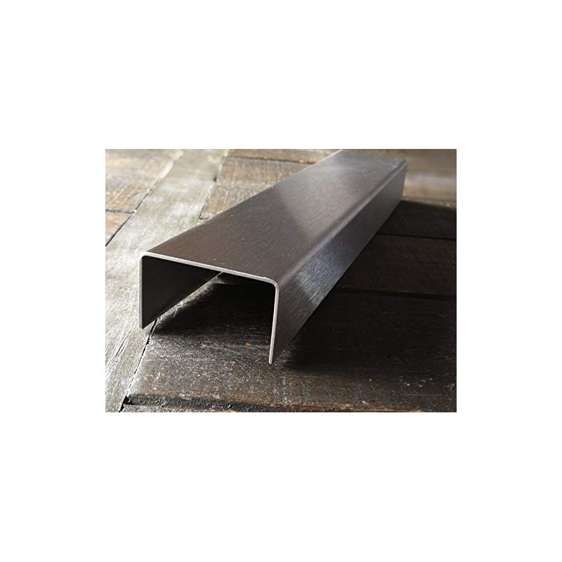 Cover profile, 1000 mm, stainless steel, U-profile a: 15x W: