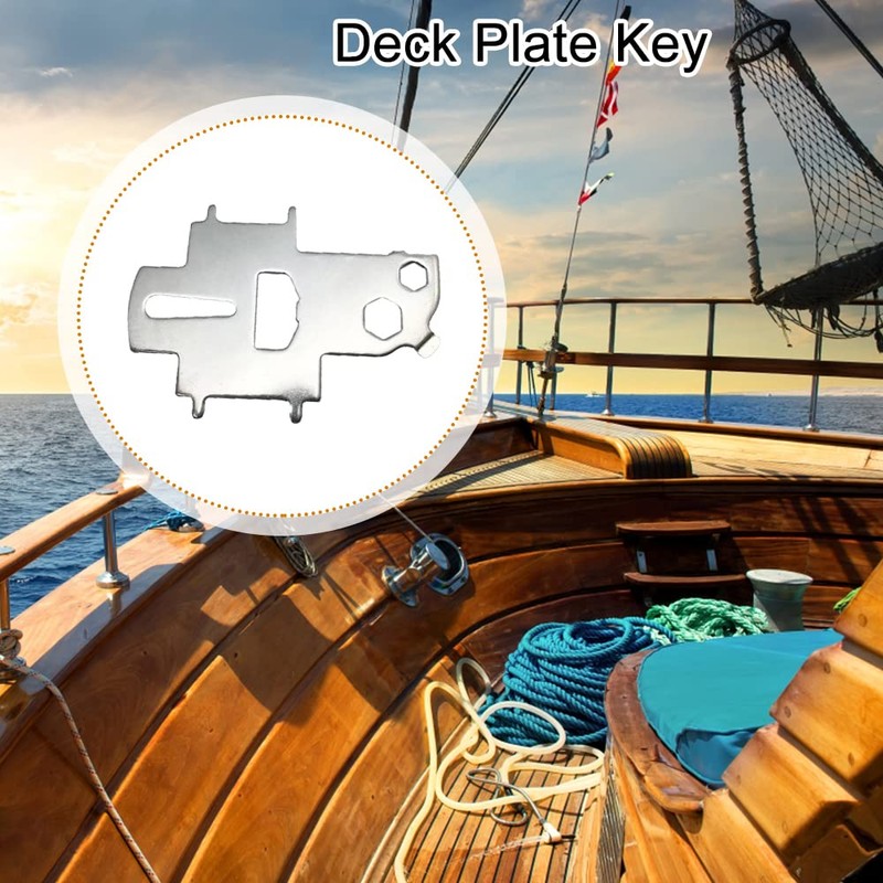 Deck Plate Key, Stainless Steel Fuel Key Plate Deck Tool,