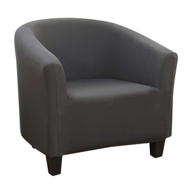 Funda para silla de club, funda elástica con parte inferior elástica, fundas para silla de club, funda de tela universal para sillón de bar, mostrador de bar, sala de estar (gris)