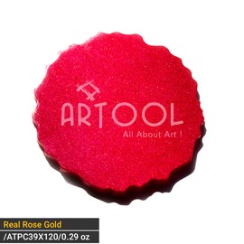 ARTOOL PP39 Real Rose Gold Resin Pigment Multipurpose Pearl Mica Powder for Resin Art, 0.29 oz