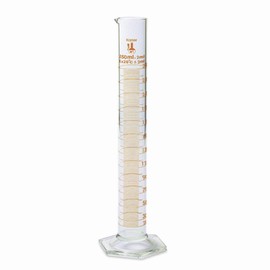 Karter Scientific 250ml Graduated Cylinder, Borosilicate 3.3 Glass, Single Metric Scale, Karter Scientific 213I6 (Case of 10)