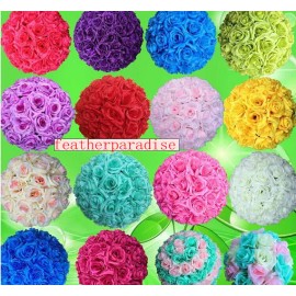 Feather Paradise Royal Blue RoseBall  Flower Ball  Wedding Decoratin Ball Kissing Ball 6 inches