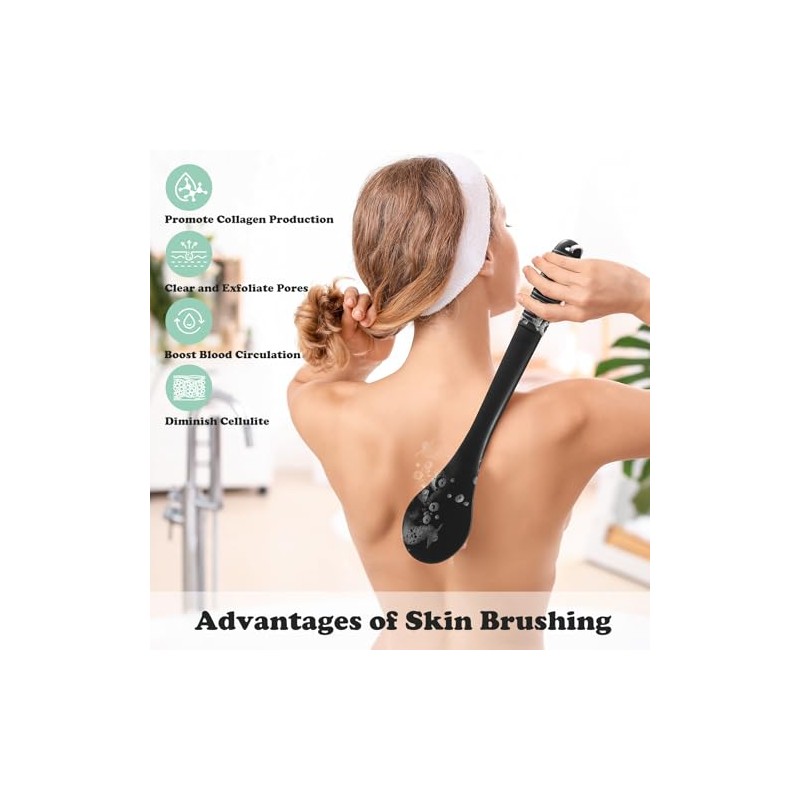 Exfoliante Espalda Ducha Cepillo Corporal Antideslizante Baño Suave Hombres Mujeres