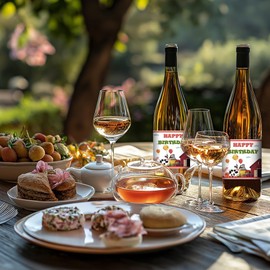 ANATTASOUL 30pcs Water Bottle Labels, Birthday with Farm Animal Water Bottle Wrap Stickers for Wedding Decoration Birthday Party Supplies