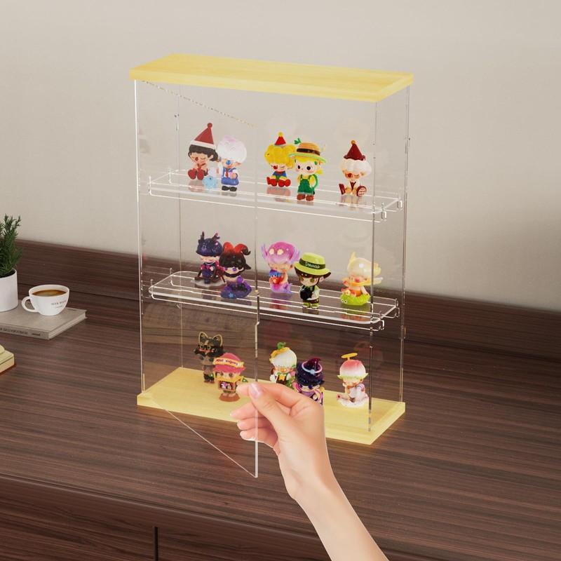 Acrylic Display Case for with LED Light Top Collectibles