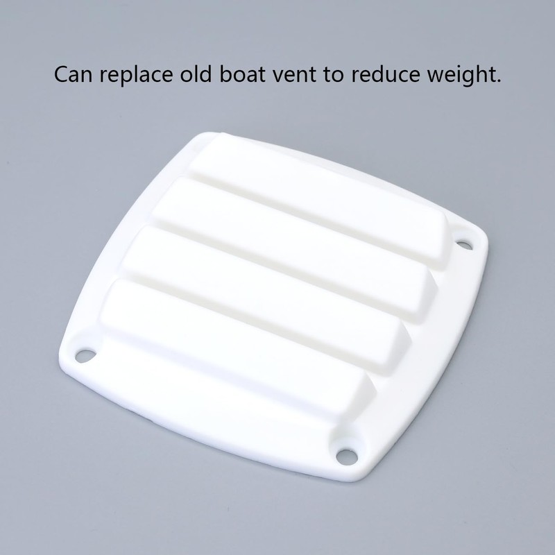 LEQMG Marine Boat Nylon Louvered White Flush Thru Vent