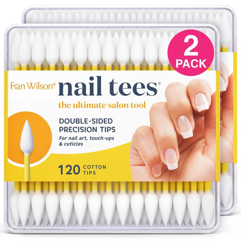 Fran Wilson NAIL TEES COTTON TIPS 120 Count (2 PACK)