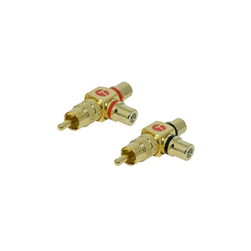 SunshineTronic Premium Y-RCA Adaptor 1x RCA Male to 2x RCA