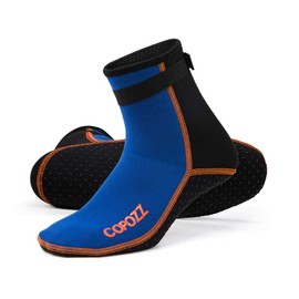 COPOZZ 3 mm Diving Socks, Neoprene Socks for Adults, Women, Men, Thick Diving Socks, Water Sports, Swimming Socks for Swimming, Snorkelling, Sailing, Surfing, Water Sports, xl