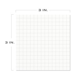 Alfion Sticky Notes Graph Paper 24pk | 3x3 Inch Small Self Stick Notepads for Desk and School Supplies