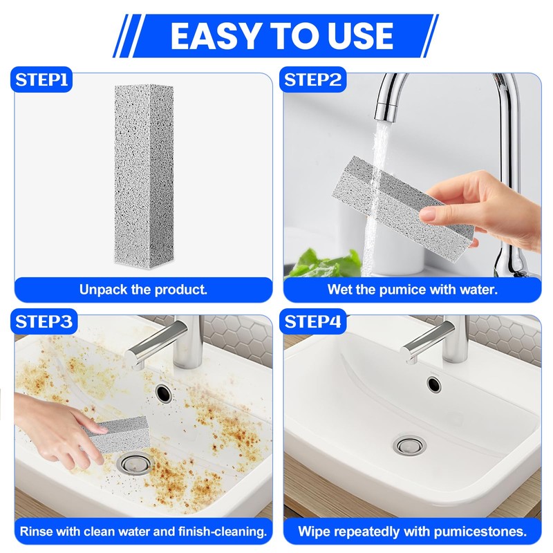 6 Pack Pumice Stone Toilet Bowl Cleaner, Pumice Stone for
