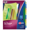 Avery 11330 Preprinted Plastic Tab Dividers, 12-Tab, Letter