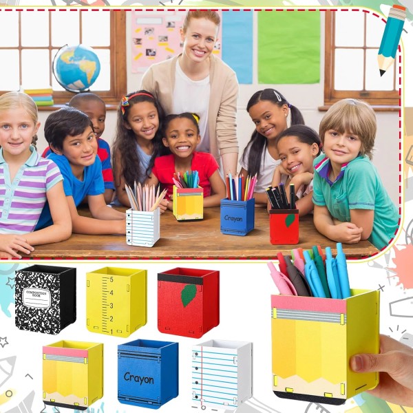 Does not apply 6 Pcs Pencil Holder Wooden Dispenser for