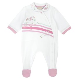 Chicco, Chicco Newborn Baby Girls Cute Unicorn Soft Fabric Clothes Newborn Girl Selection Made in Italy, Jumpsuit with front opening
