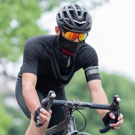 ROCKBROS Cooling Neck Gaiter with Ear Loops Summer Face Coverings for Men Women Cycling Fishing Mask White