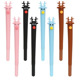 Meleager Ballpoint Pens, Creative Pens, Christmas Pens, Pens with Antlers, Students Stationery, Christmas Gifts, Pack of 12
