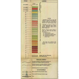 1944 Map Mississippi River Meander Belt Alluvial Valley Harold Fisk Plate 1 (3 Sizes) (16"x23")