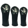 Dinosaur PU Leather Golf Club Covers Driver Headcovers Fairway Woods