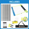 Olybeaka Portable Outdoor Volleyball Net with Iron Adjustable Height Poles,