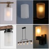 Voguad 3 Pack Frosted Seeded Glass Cylinder Lamp Shade, Light