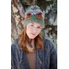 Pachamama Women Wool Bobble Beanie Hat Handknitted Highland Cow Design
