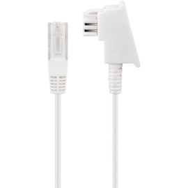 goobay 60667 router cable, telephone cable, connection cable for DSL/ADSL/VDSL, TAE-F plug to RJ45 plug (8P2C), white, 3 m