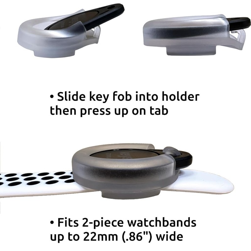 Keysy Key Fob Holder for Watch Band RFID (Clear)