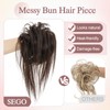SEGO Messy Bun Hair Piece Human Hair Hairpieces for Women