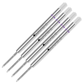 Monteverde P42 Capless Ceramic Gel Ink Refill Compatible with Most Parker Style Ballpoint Pens - Purple (Fine Tip 0.6mm) - Pack of 4