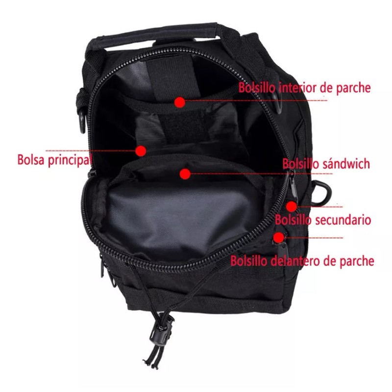 Best Mochila Táctica Militar Multiusos Pechera Cruzada Campismo