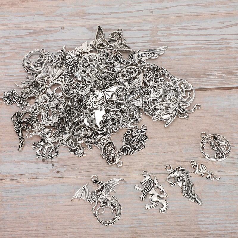 70Pcs Set Dragon Pattern Bracelet Hand Made Accessories Kit DIY
