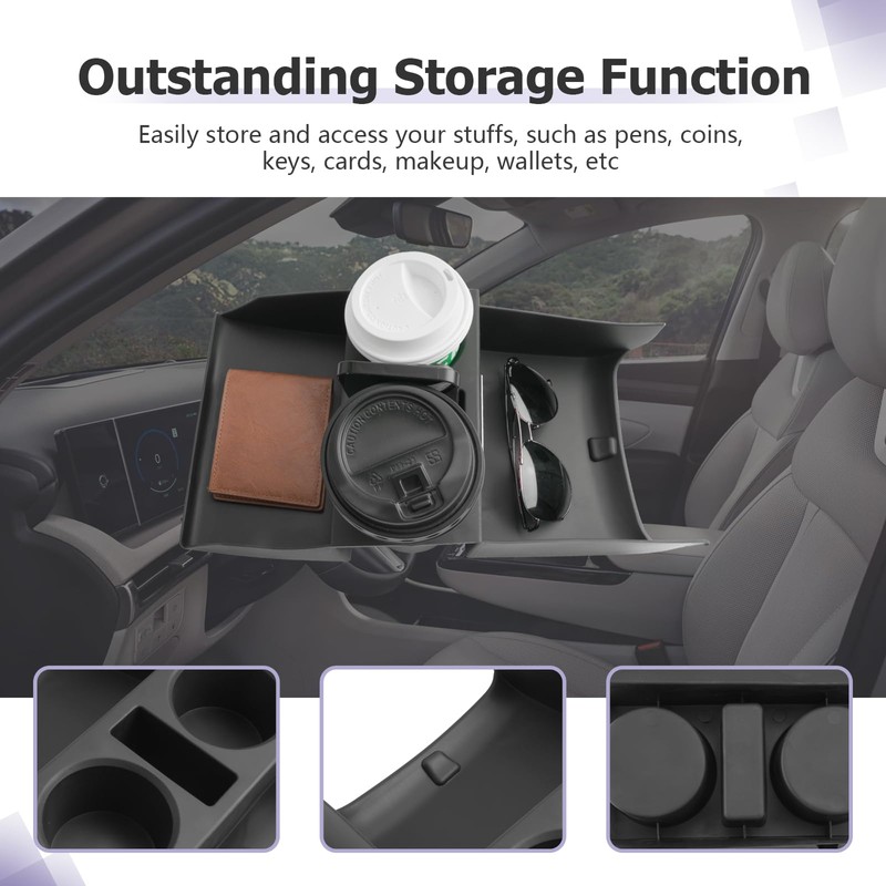 LUWU Lower Console Organizer Compatible with 2025 Hyundai Tucson Accessories