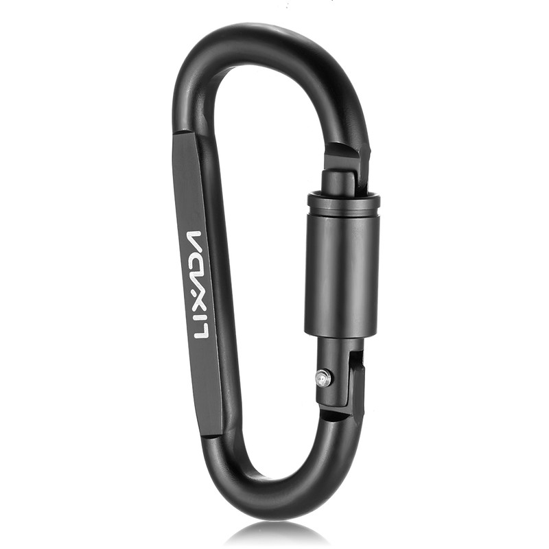Lixada 9 Pack Aluminum Alloy D-ring Locking Carabiner Clip Set