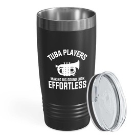 Tuba Black Edition Viking Tumbler 20oz - making big sound - Music instrument valves and wide conical bore