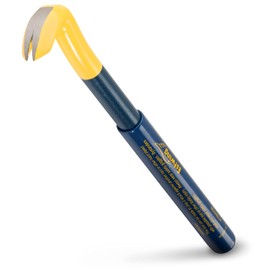 ESTWING Handy Claw Nail Puller - 10" Pry Bar with Forged Steel Construction & Vinyl Cushion Grip - HC-10
