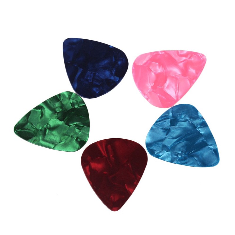 Yibuy Multicolor 1 Set of 50 Celluloid Guitar Picks 0.46mm