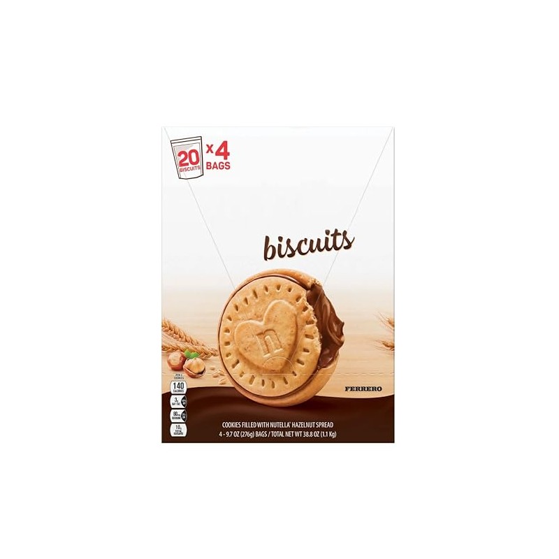 Nutellas Biscuits, 9.7 Ounces, 4 Pack