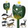 2 Pack NAVISOVL Solar Ultrasonic Animal Repellent Outdoor Cat, Squirrel,