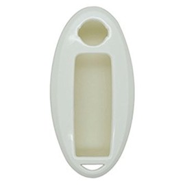 BROVACS Paint PVC Colour Shell Cover ABS Hard Case Holder Compatible with NISSAN Smart Remote Key Fob SV0500 White